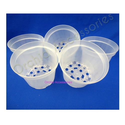 15cm Clear Pots sold in packs of 5.